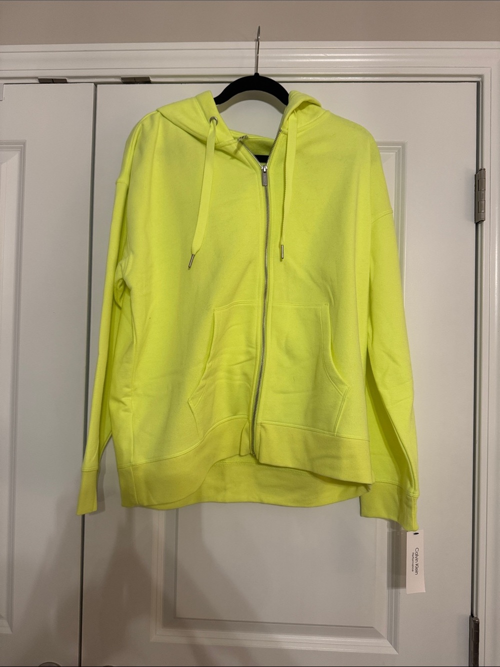 Calvin Klein Performance Neon Yellow Full-Zip Hoodie